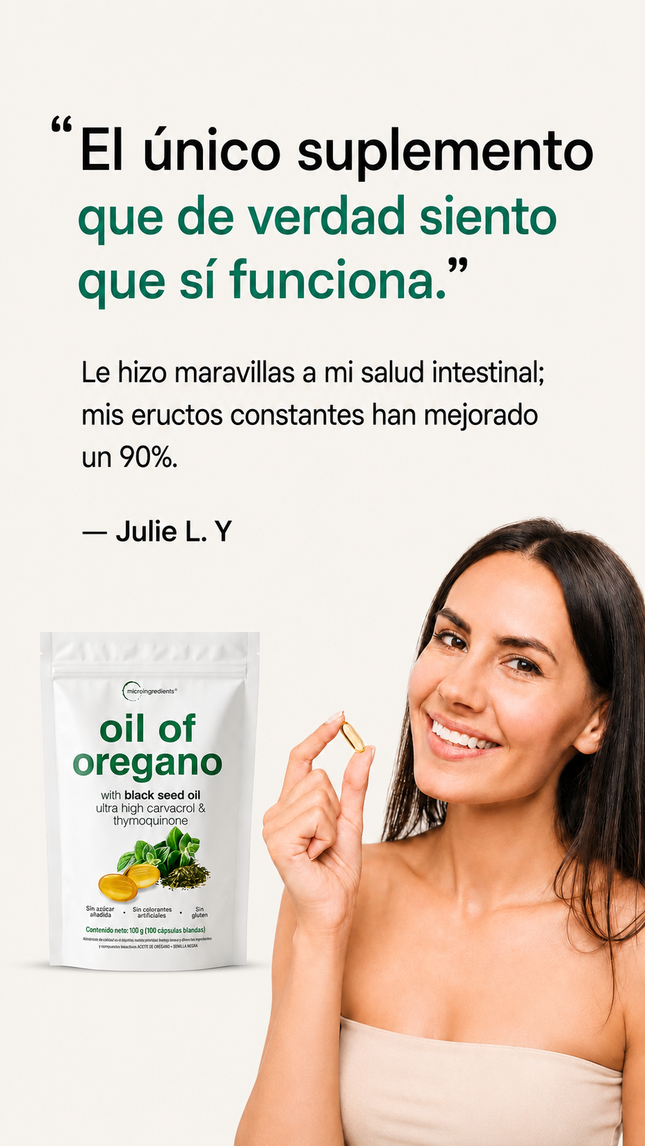 Aceite de Orégano con Semilla Negra | 100 Cápsulas Blandas